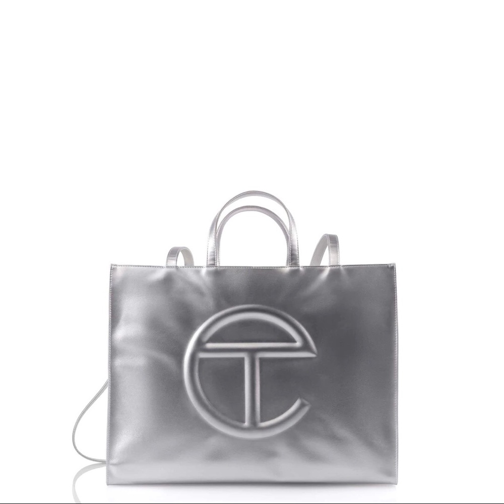 TELFAR: NWT Large Silver Shopping Bag